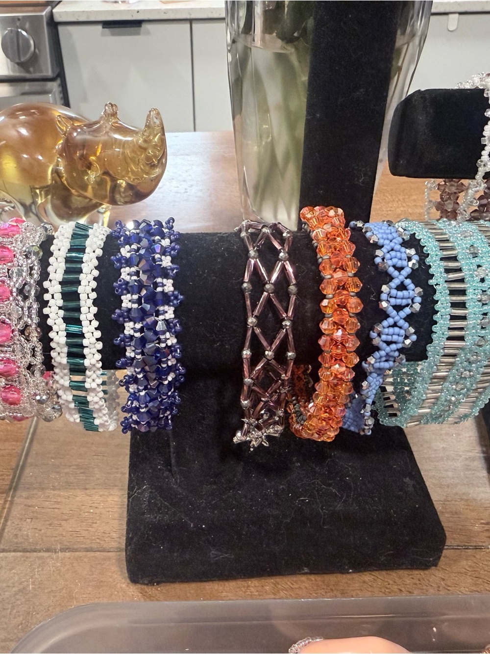 Handmade Beaded Bracelets & Rings Set - Multicolor - Picture 3 of 6